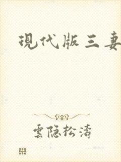 现代版三妻四妾