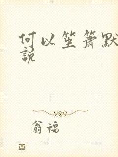 何以笙箫默 小说