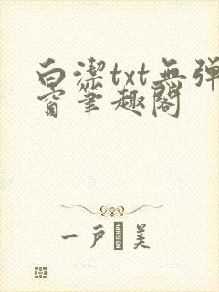 白洁txt无弹窗笔趣阁
