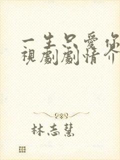 一生只爱你 电视剧剧情介绍封面