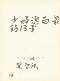 少妇洁白最刺激的13章