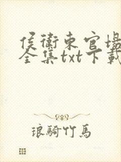 侯卫东官场笔记全集txt下载