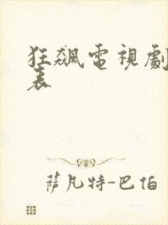 狂飙电视剧演员表