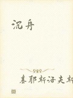 沉舟封面