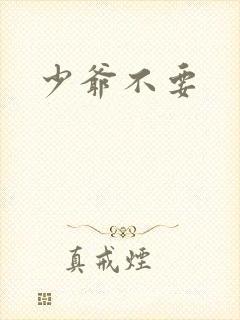 少爷不要封面
