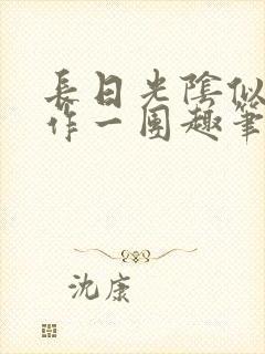 长日光阴似箭乱作一团趣笔阁封面