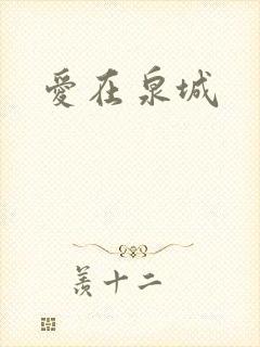 爱在泉城封面