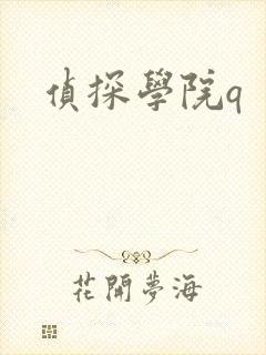 侦探学院q封面