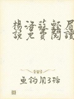 杨洛苏轻眉笔小说免费阅读