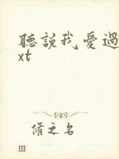 听说我爱过你txt