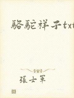 骆驼祥子txt