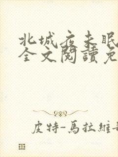 北城夜未眠小说全文阅读免费