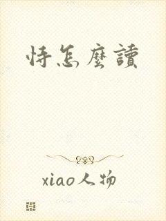 恃怎么读封面