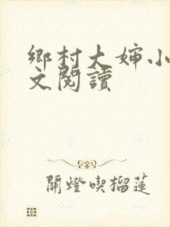 乡村大婶小说全文阅读