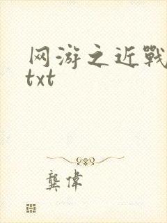 网游之近战法师txt