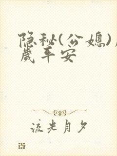 隐秘(公媳)岁岁平安封面