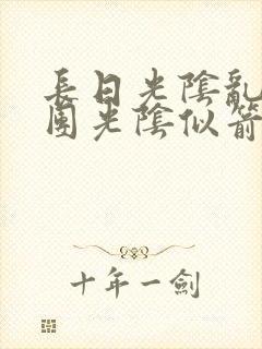长日光阴乱作一团光阴似箭眇眇翟封面