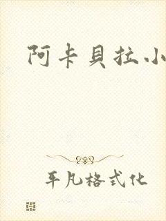 阿卡贝拉小说