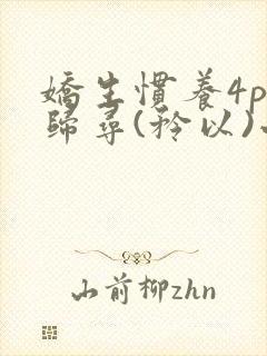 娇生惯养4ph归寻(矜以)小说免费阅读
