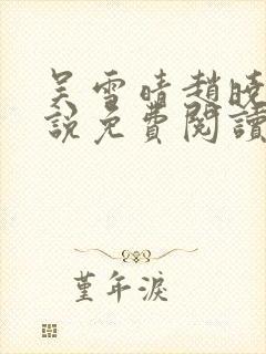 吴雪晴赵晓东小说免费阅读