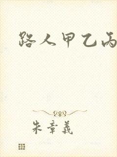 路人甲乙丙丁封面