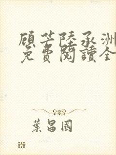 顾芒陆承洲小说免费阅读全文免费阅读下载