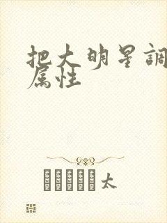 把大明星调成专属性