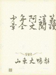 少年阿滨第13章全文阅读视频