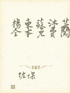 杨东苏沐芸小说全本免费阅读下载