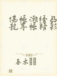 佛帐潮绣凸浮双龙耳帐精彩片段