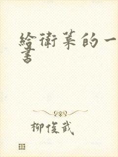给卫莱的一封情书封面