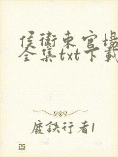 侯卫东官场笔记全集txt下载