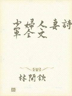 少妇人妻诗雨小军全文封面