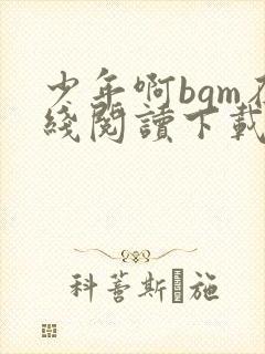 少年啊bgm在线阅读下载免费
