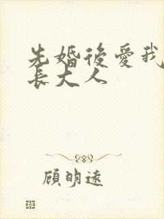 先婚后爱我的市长大人