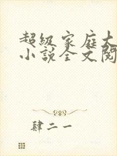 超级家庭大杂烩小说全文阅读封面