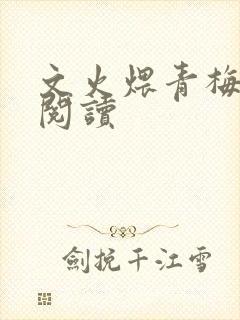 文火煨青梅免费阅读