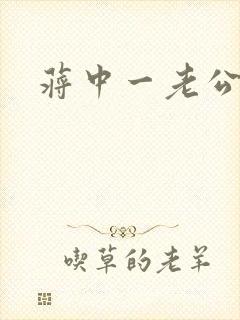 蒋中一老公