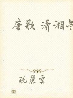 唐歌 潇湘冬儿封面