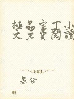 极品家丁小说全文免费阅读