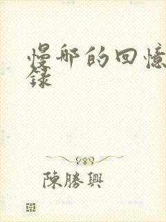 慢哪的回忆录目录封面