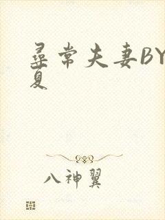 寻常夫妻BY写夏封面