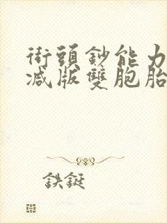 街头钞能力无删减版双胞胎