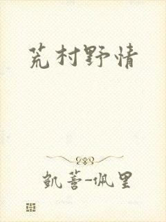 荒村野情封面