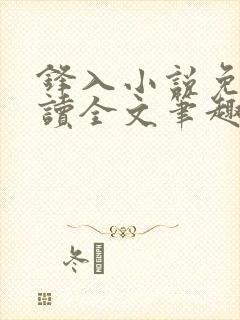 锋入小说免费阅读全文笔趣阁