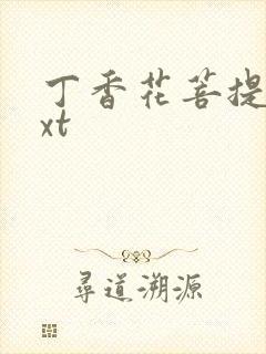 丁香花菩提树txt封面