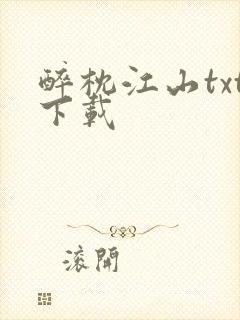 醉枕江山txt下载封面