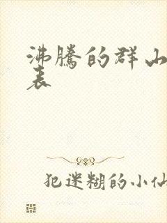 沸腾的群山演员表封面