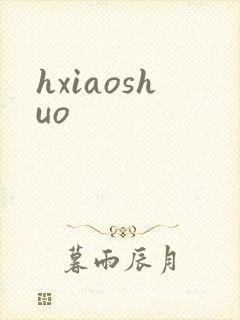 hxiaoshuo封面