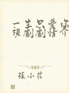 一生只爱你 电视剧剧情介绍